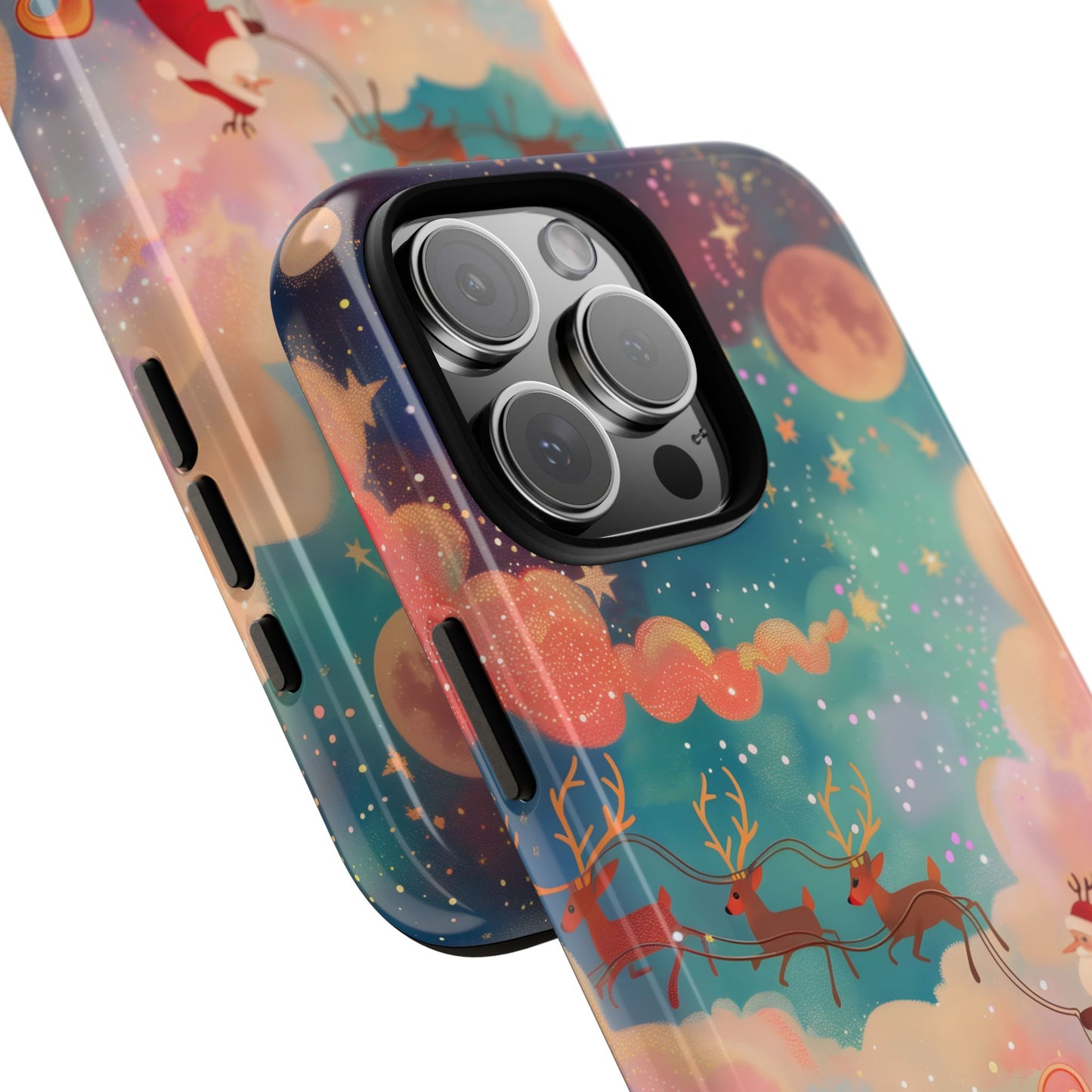 Starlit Santa Sky – Tough Glossy iPhone Case
