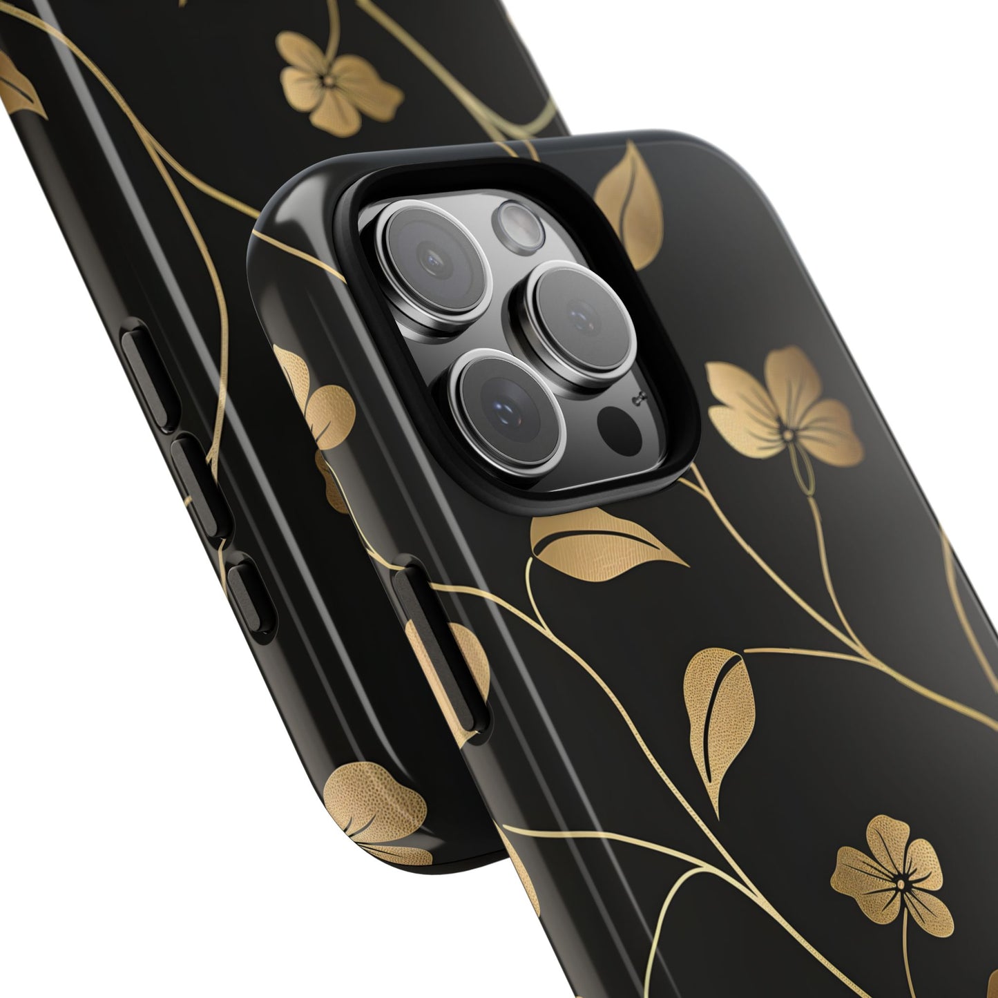 Golden Elegance – Tough Glossy iPhone Case