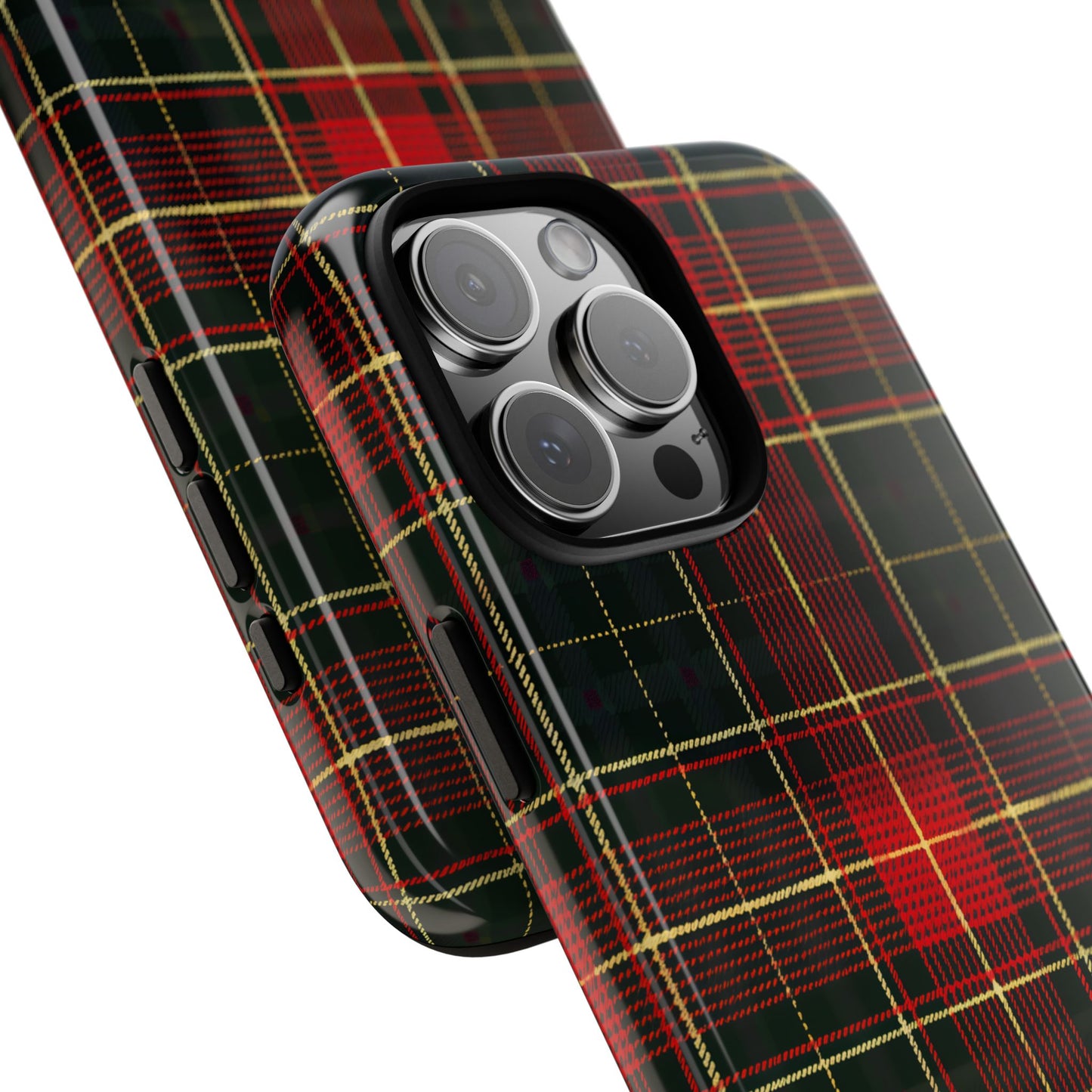 Classic Christmas Tartan – Tough Glossy iPhone Case