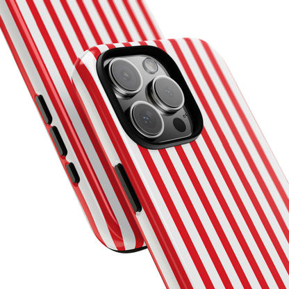 Candy Cane Stripes – Tough Glossy iPhone Case