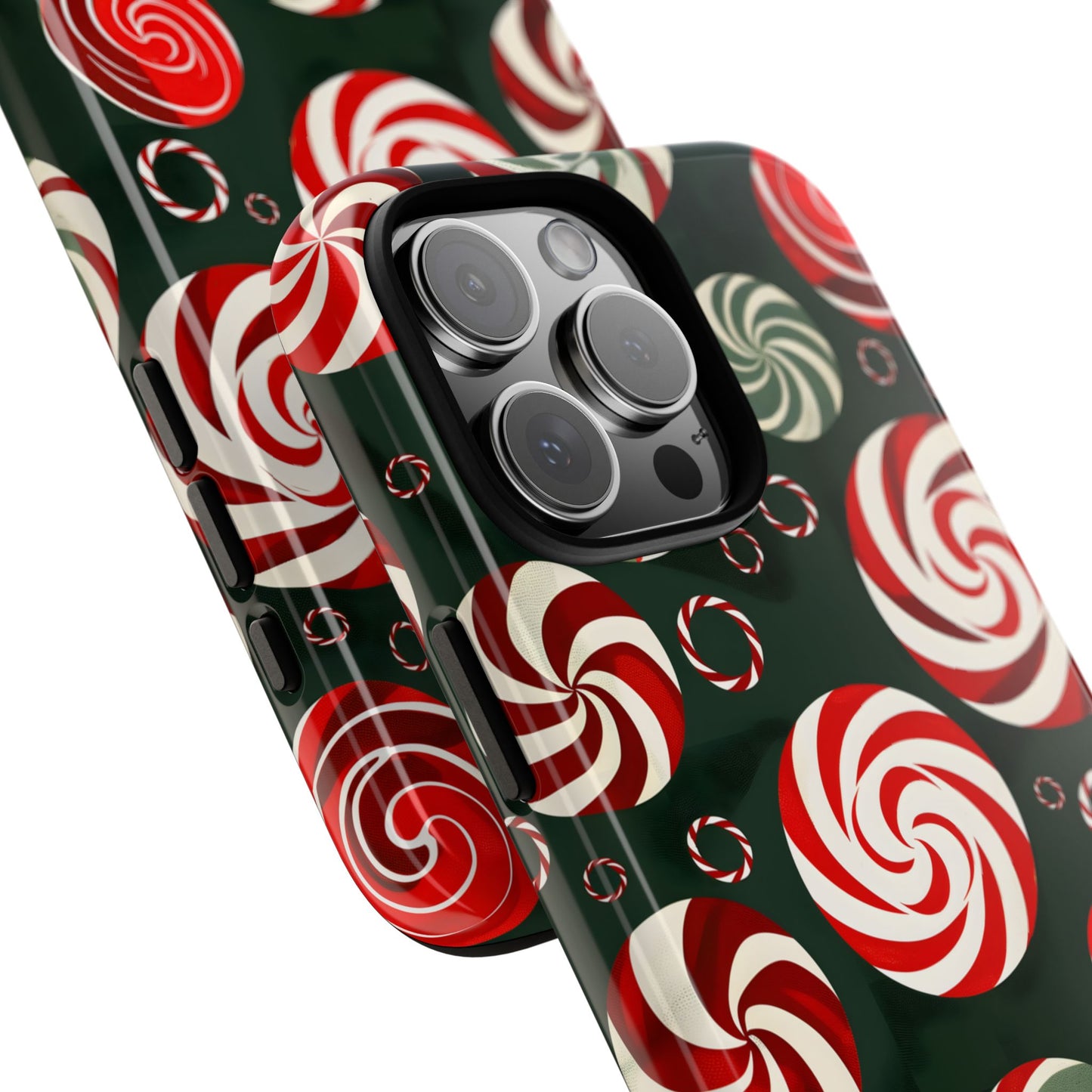 Peppermint Swirl Burst – Tough Glossy iPhone Case