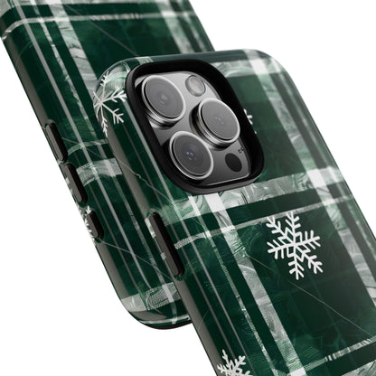 Frosted Tartan – Tough Glossy iPhone Case