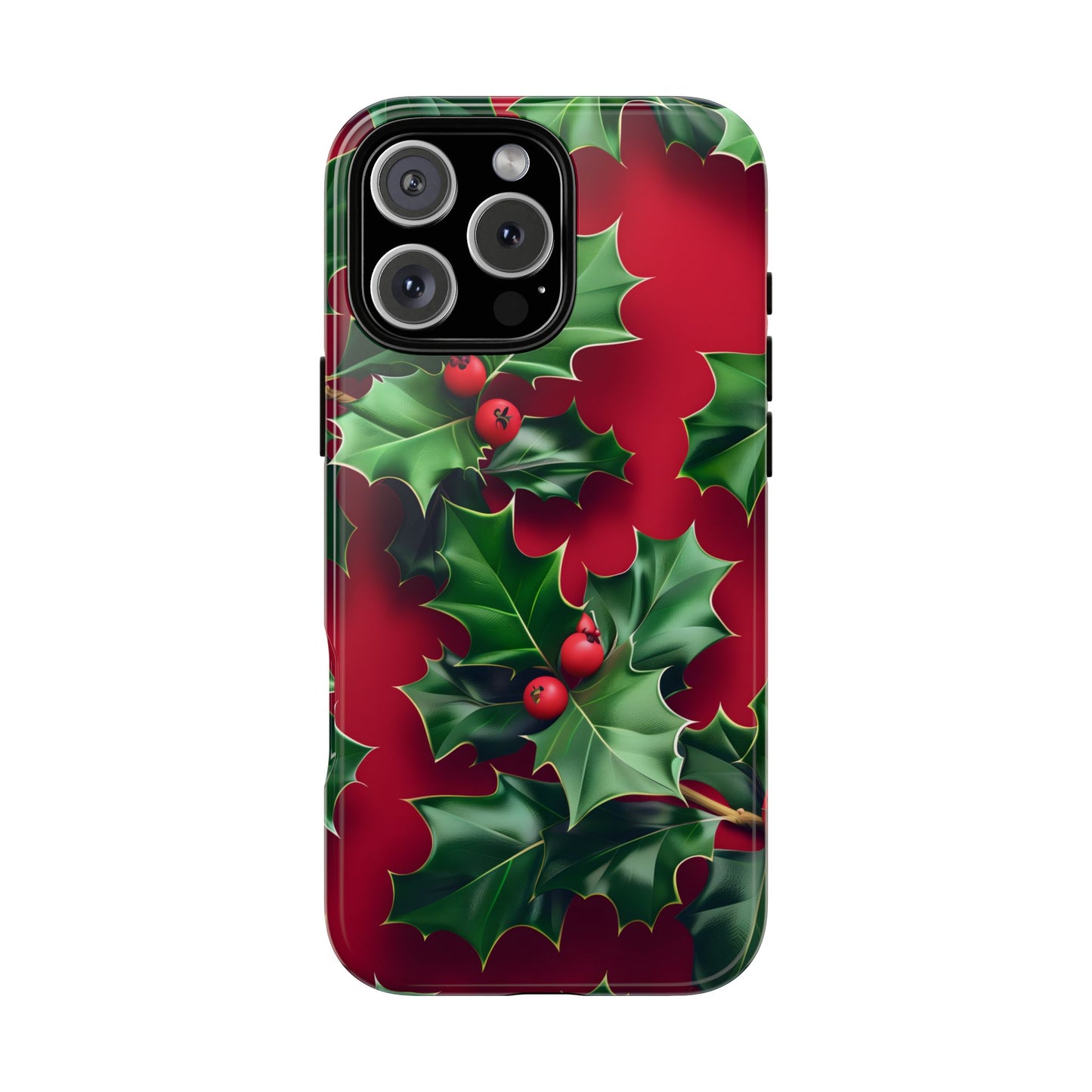 Holly Berry Bloom – Tough Glossy iPhone Case