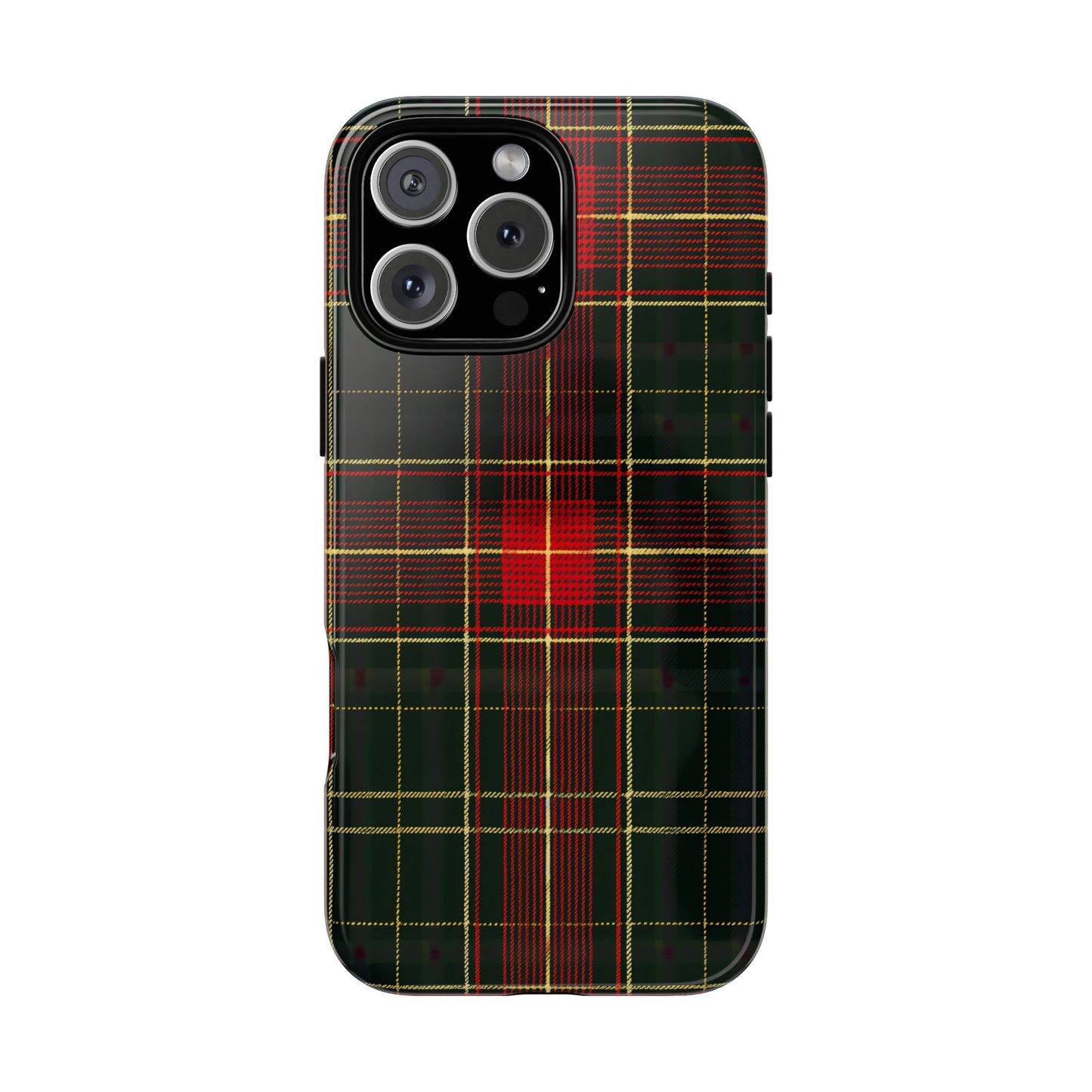 Classic Christmas Tartan – Tough Glossy iPhone Case