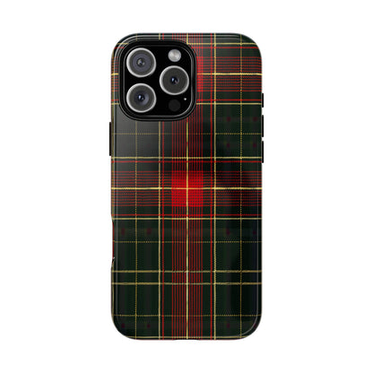 Classic Christmas Tartan – Tough Glossy iPhone Case