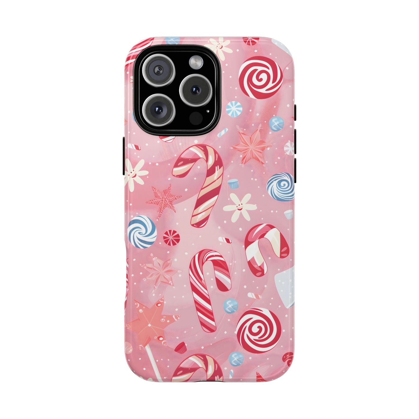 Candy Cane Swirl – Tough Glossy iPhone Case