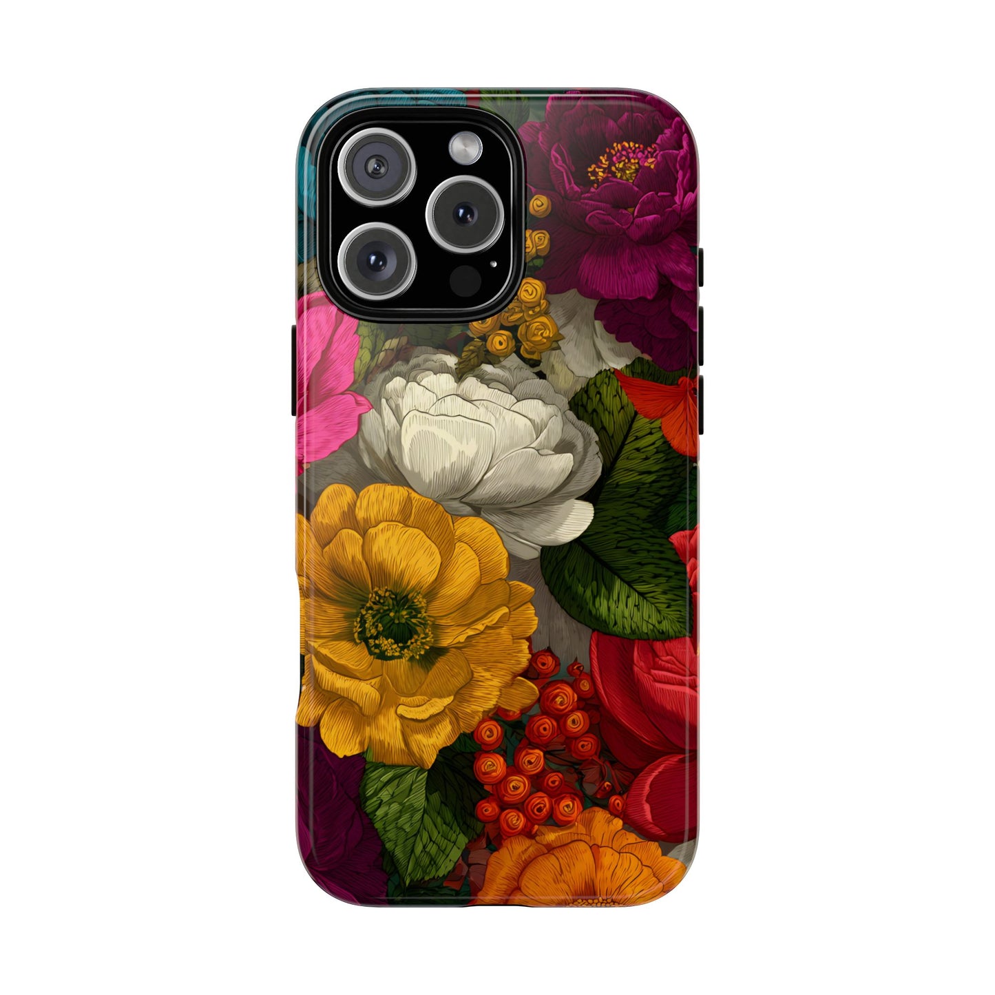 Midnight Bloom – Tough Glossy iPhone Case
