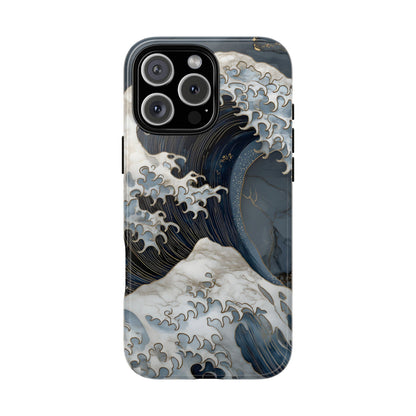 Golden Wave – Tough Glossy iPhone Case