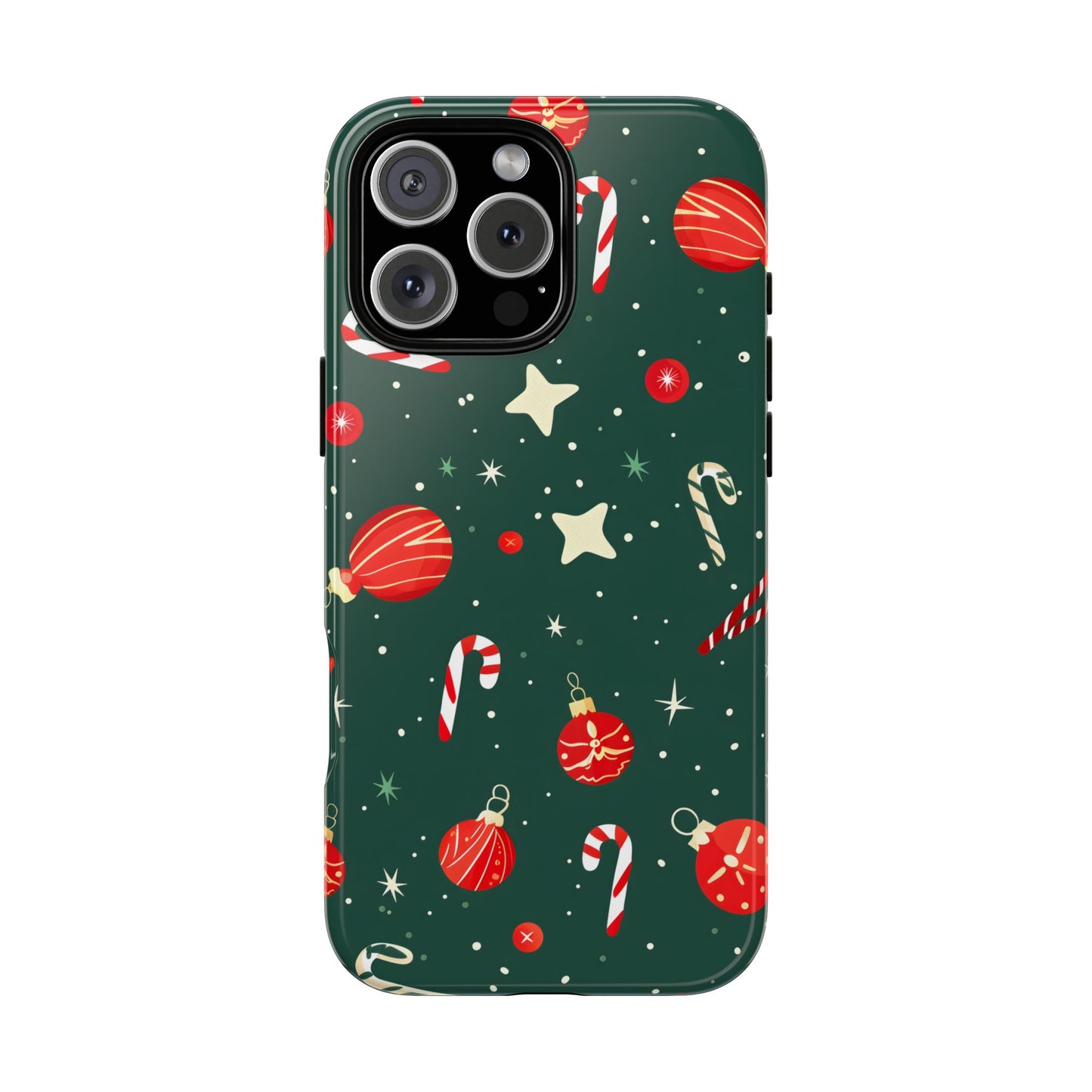 Festive Ornament Scatter – Tough Glossy iPhone Case