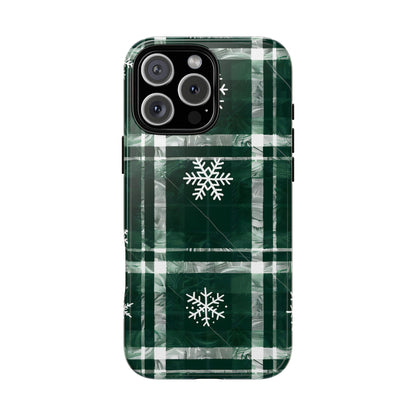Frosted Tartan – Tough Glossy iPhone Case