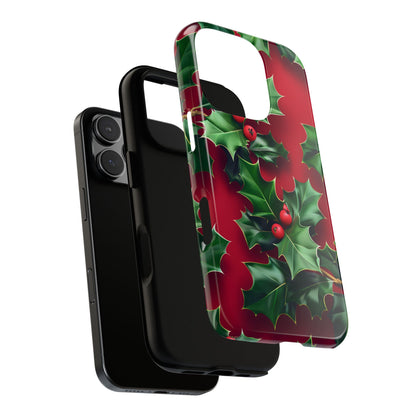 Holly Berry Bloom – Tough Glossy iPhone Case