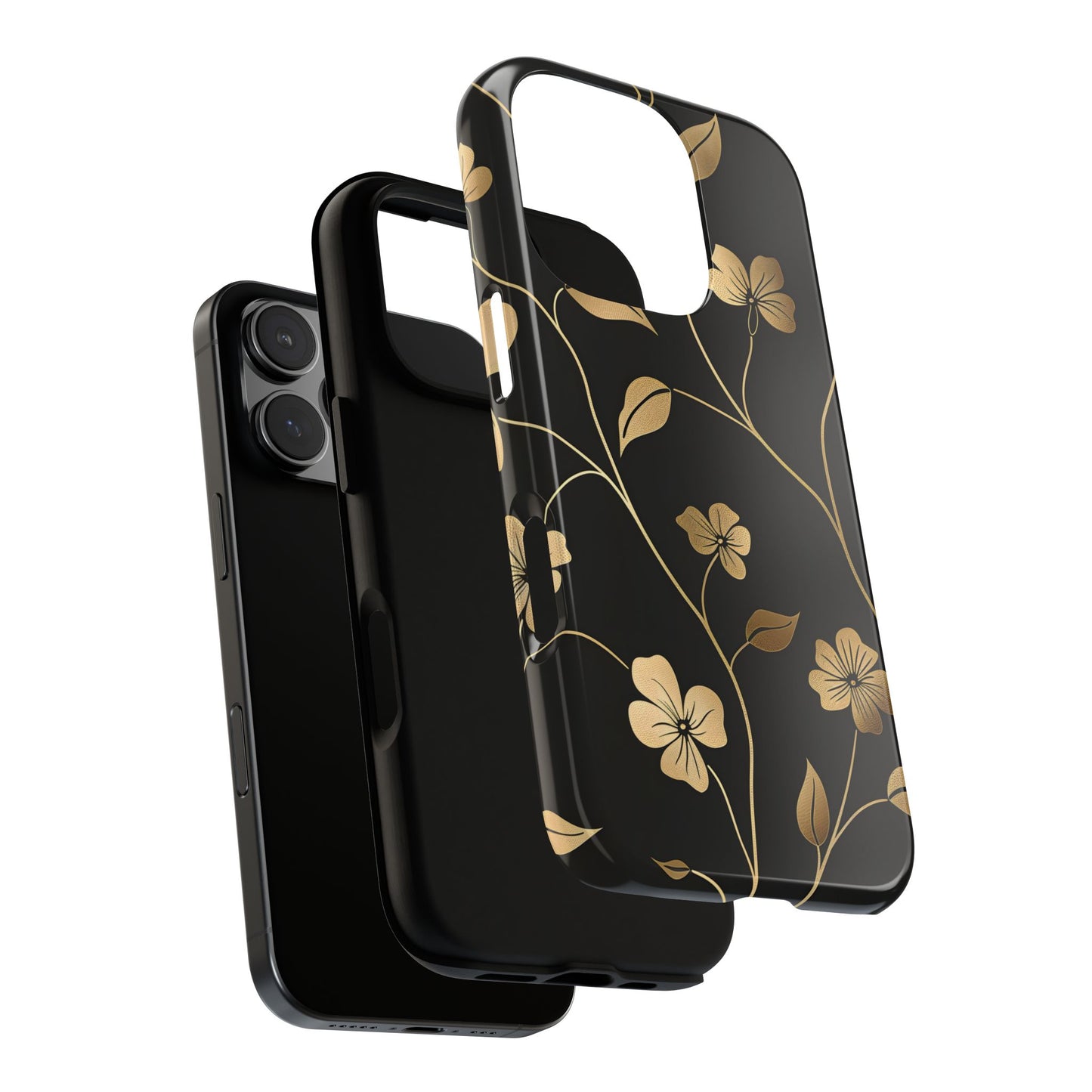Golden Elegance – Tough Glossy iPhone Case