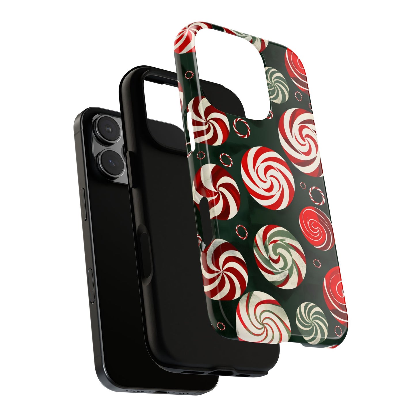 Peppermint Swirl Burst – Tough Glossy iPhone Case