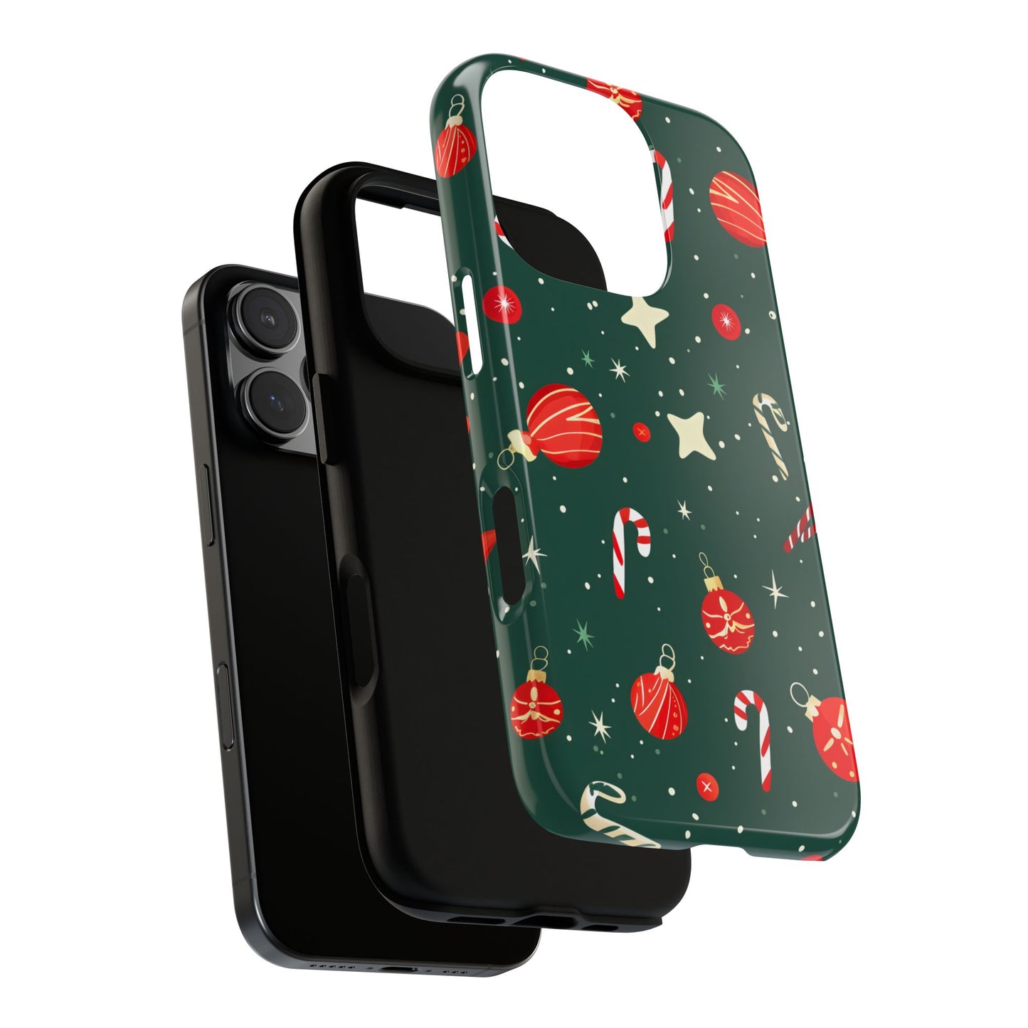 Festive Ornament Scatter – Tough Glossy iPhone Case