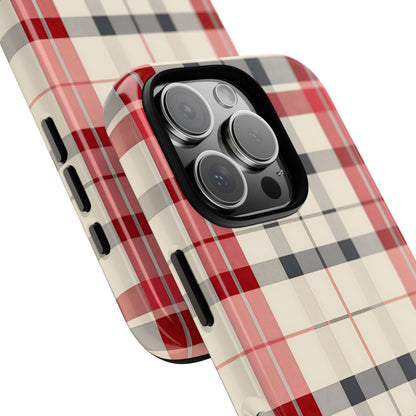 Winter Tartan Classic – Tough Glossy iPhone Case
