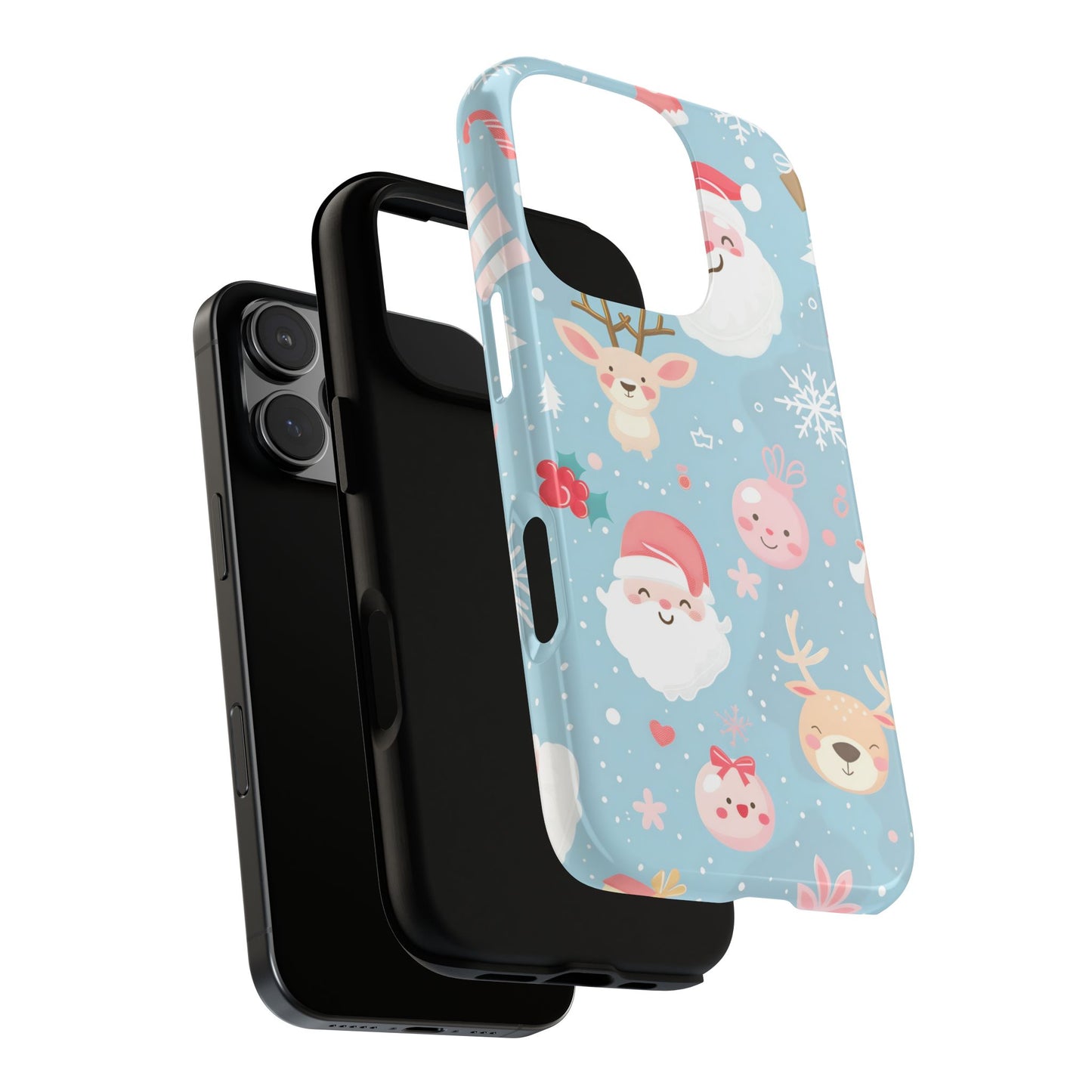 Pastel Santa Joy – Tough Glossy iPhone Case