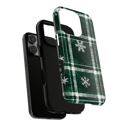 Frosted Tartan – Tough Glossy iPhone Case