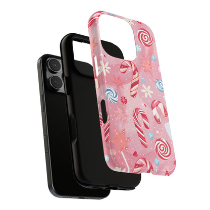Candy Cane Swirl – Tough Glossy iPhone Case