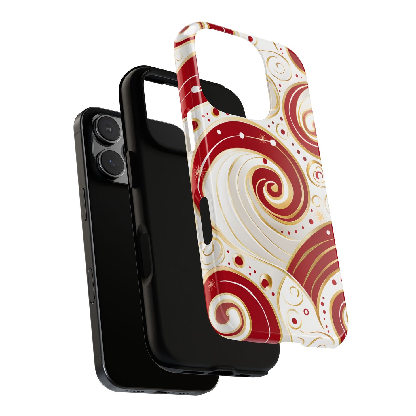 Golden Candy Swirl – Tough Glossy iPhone Case