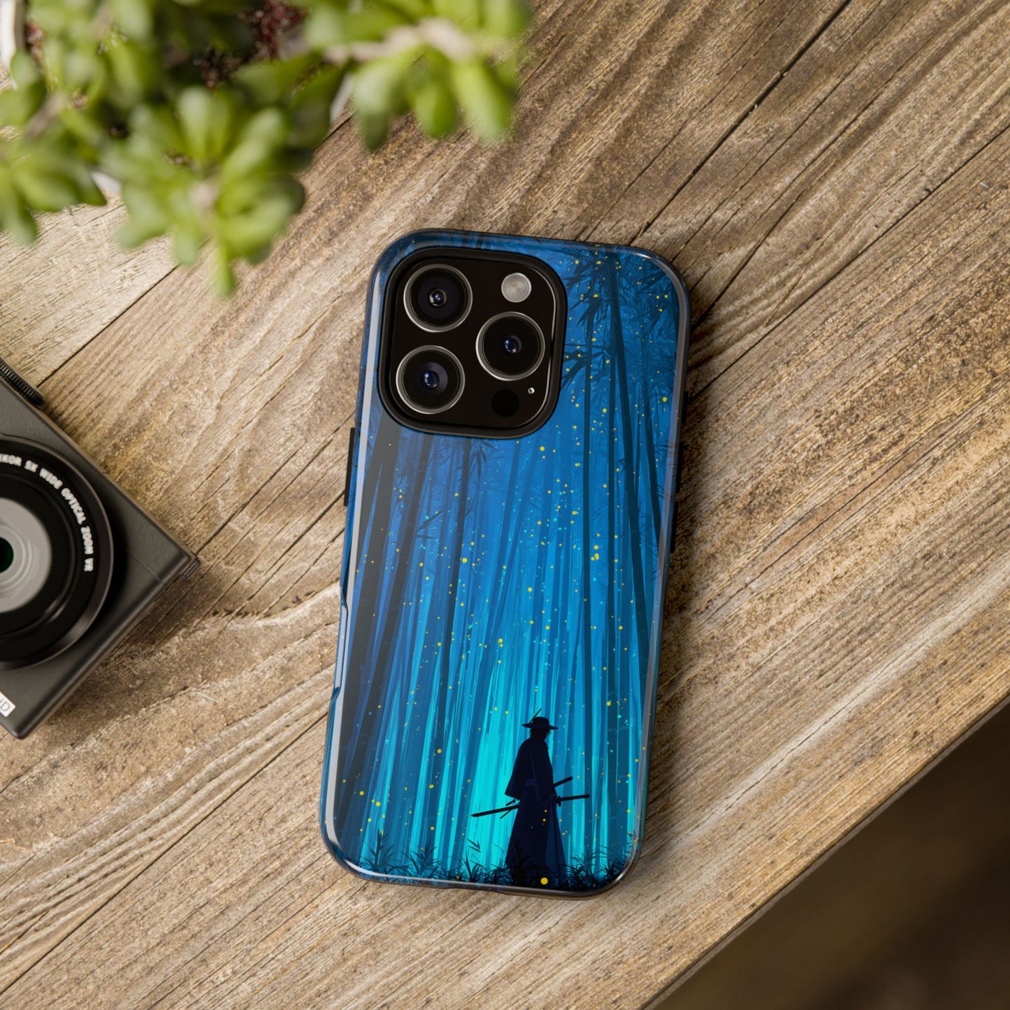 Shadowed Bamboo Sentinel – Tough Glossy iPhone Case