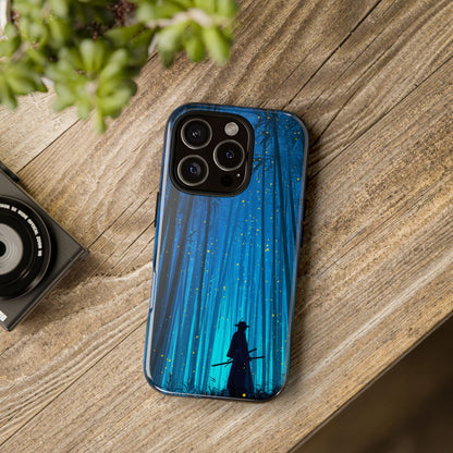 Shadowed Bamboo Sentinel – Tough Glossy iPhone Case