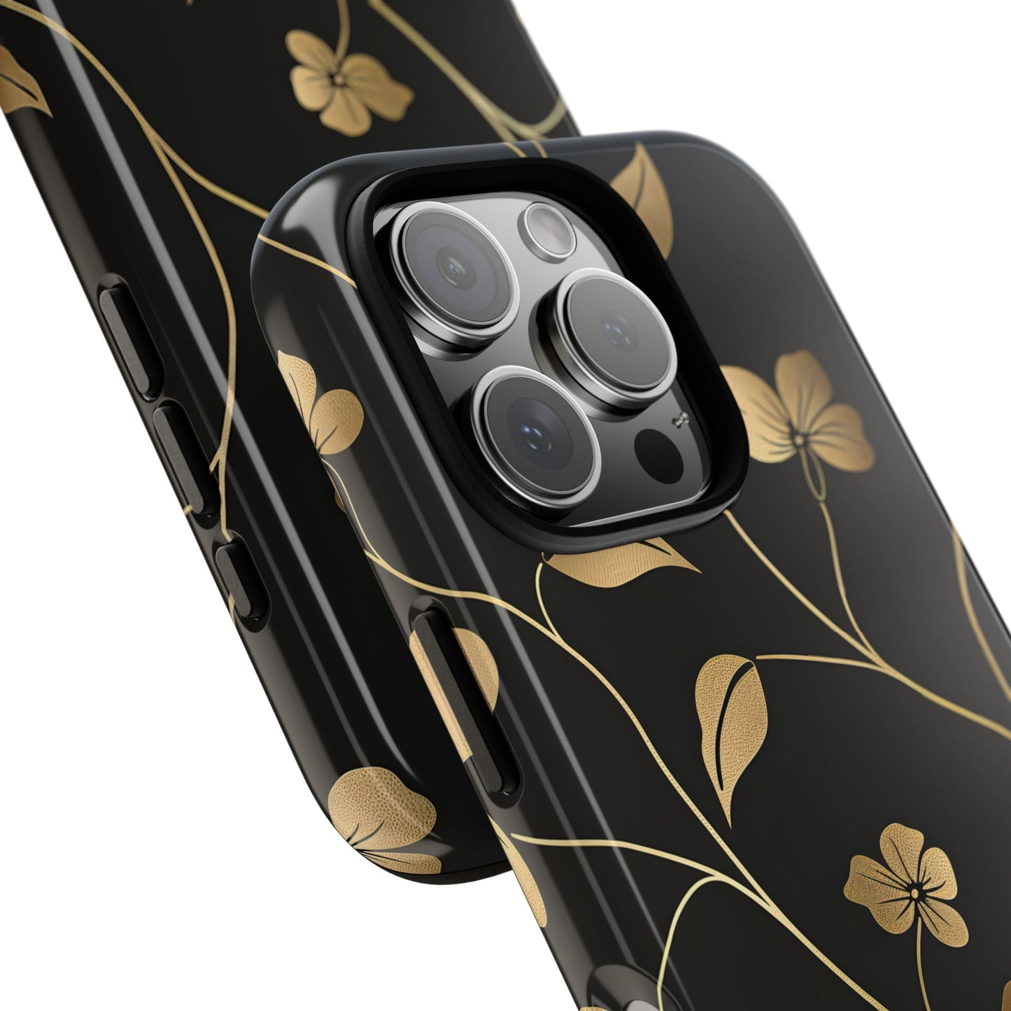 Golden Elegance – Tough Glossy iPhone Case