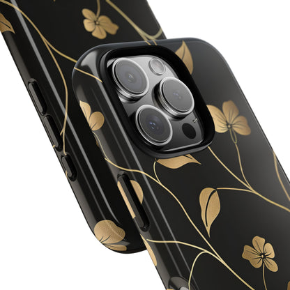 Golden Elegance – Tough Glossy iPhone Case