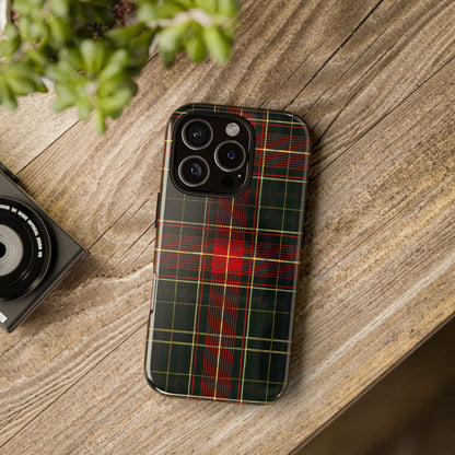 Classic Christmas Tartan – Tough Glossy iPhone Case