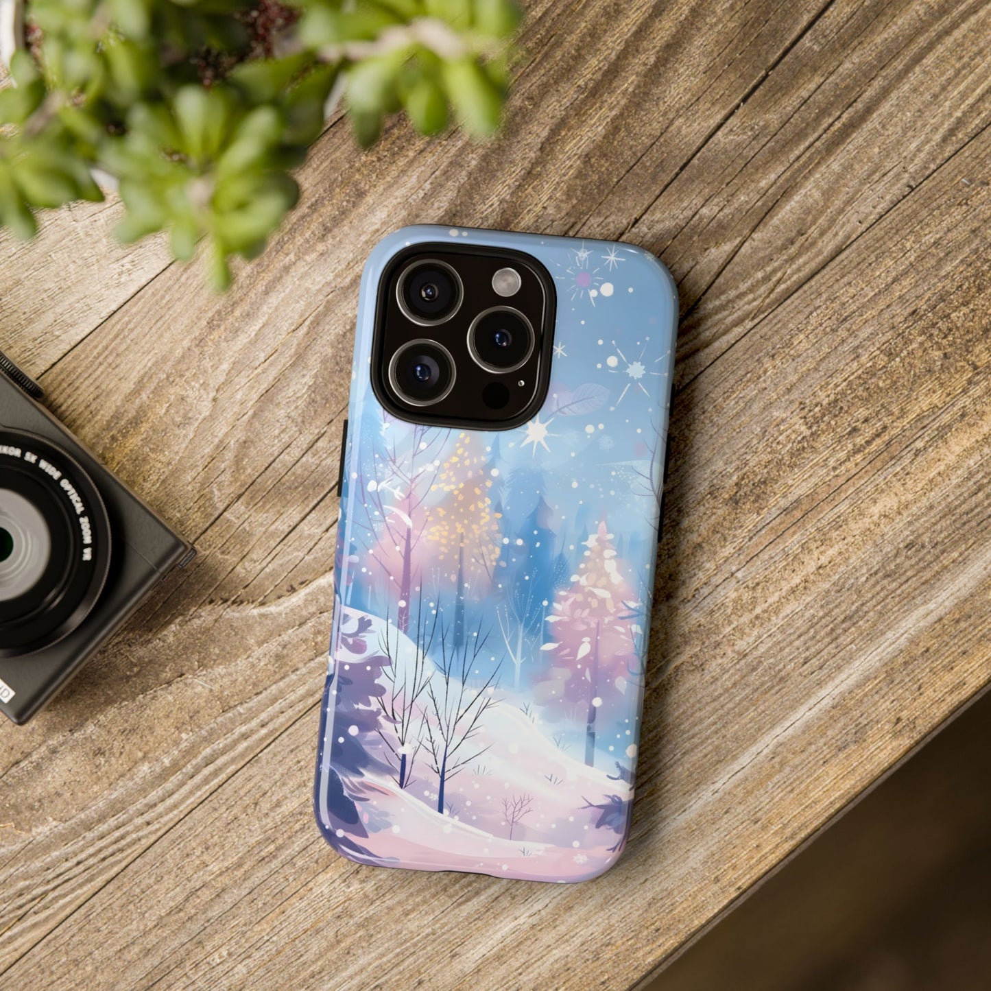 Frosted Winter Forest – Tough Glossy iPhone Case