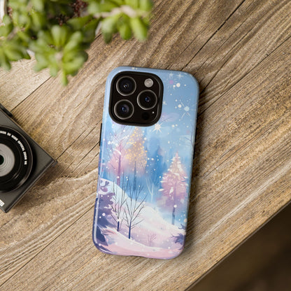 Frosted Winter Forest – Tough Glossy iPhone Case