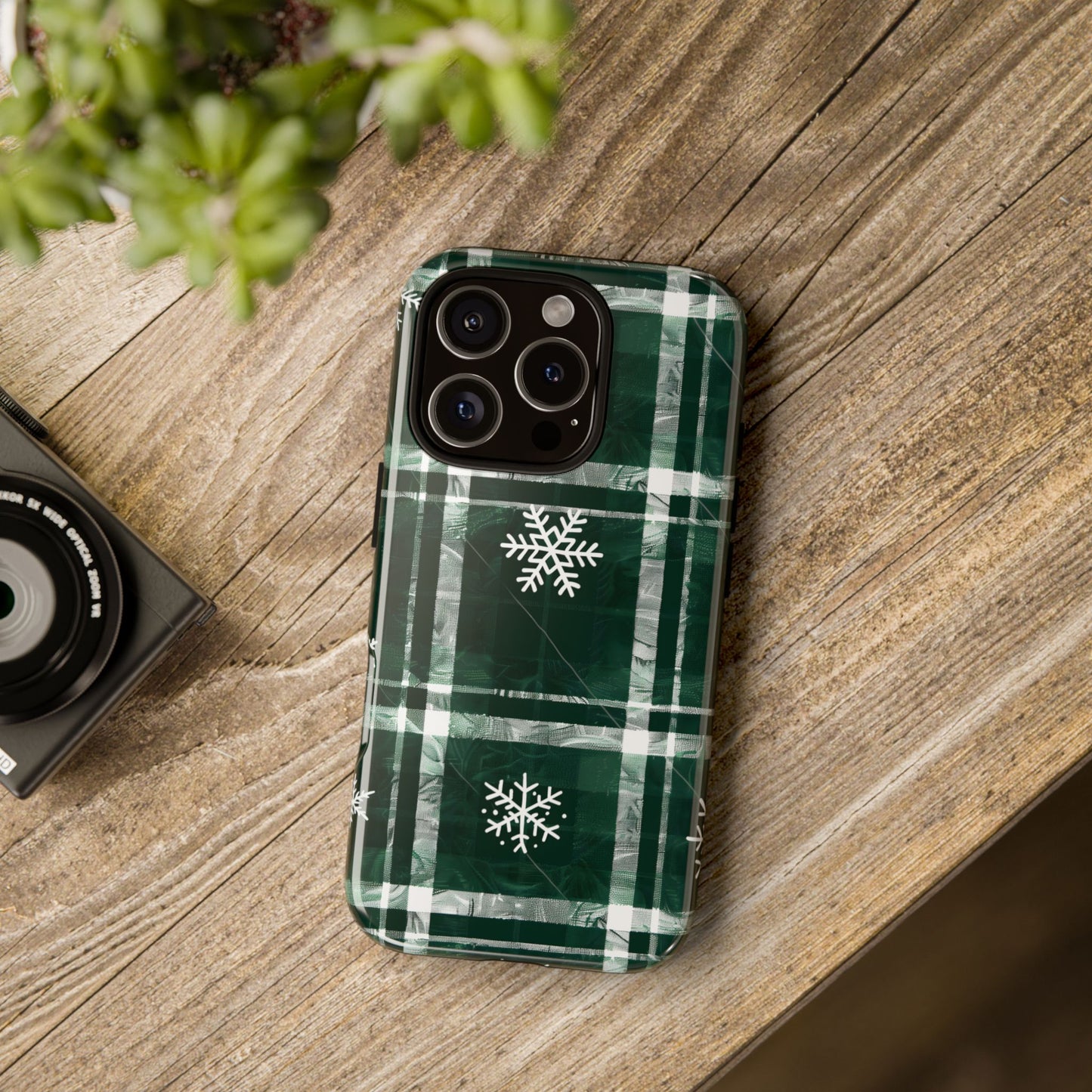 Frosted Tartan – Tough Glossy iPhone Case