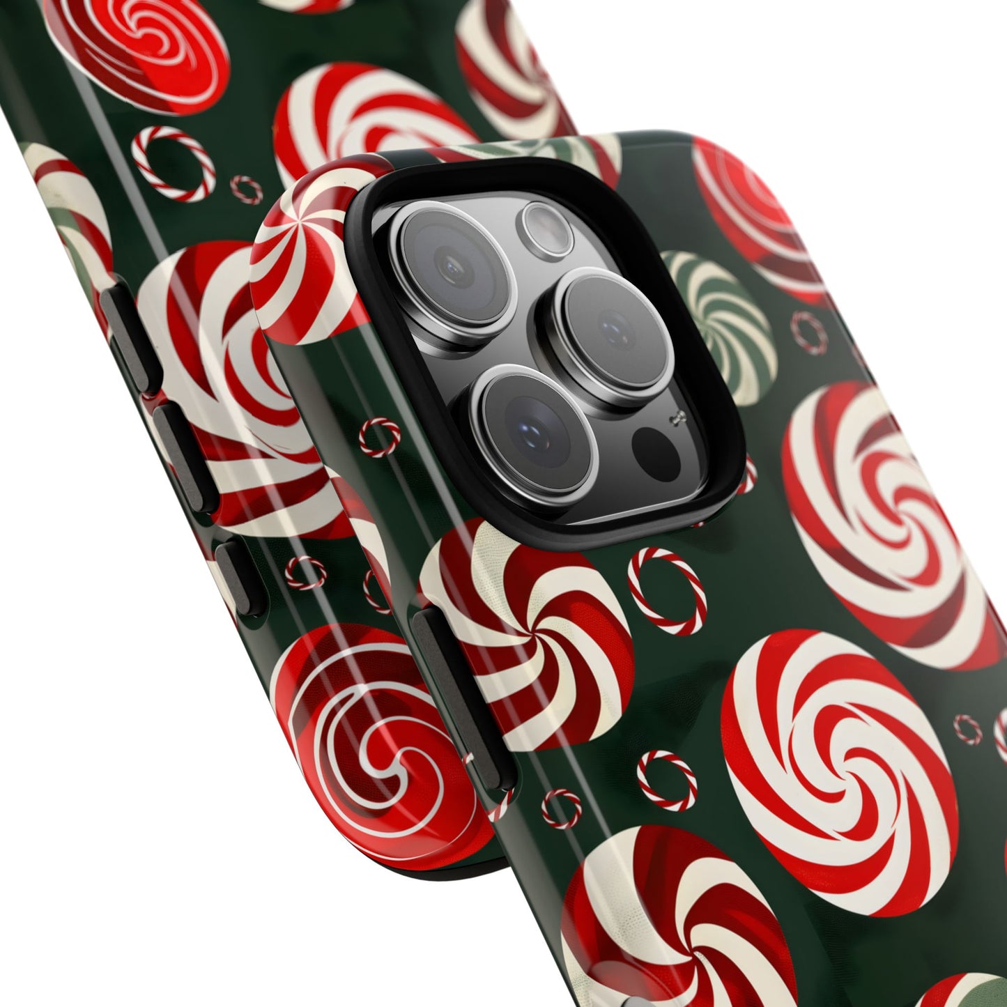 Peppermint Swirl Burst – Tough Glossy iPhone Case