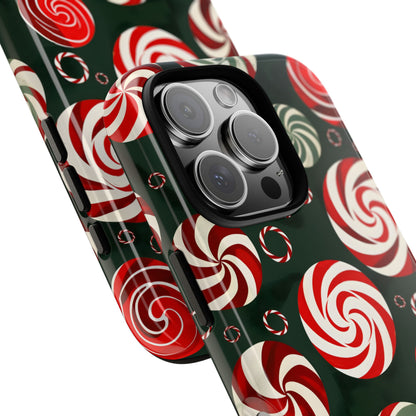 Peppermint Swirl Burst – Tough Glossy iPhone Case