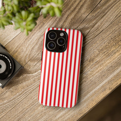 Candy Cane Stripes – Tough Glossy iPhone Case