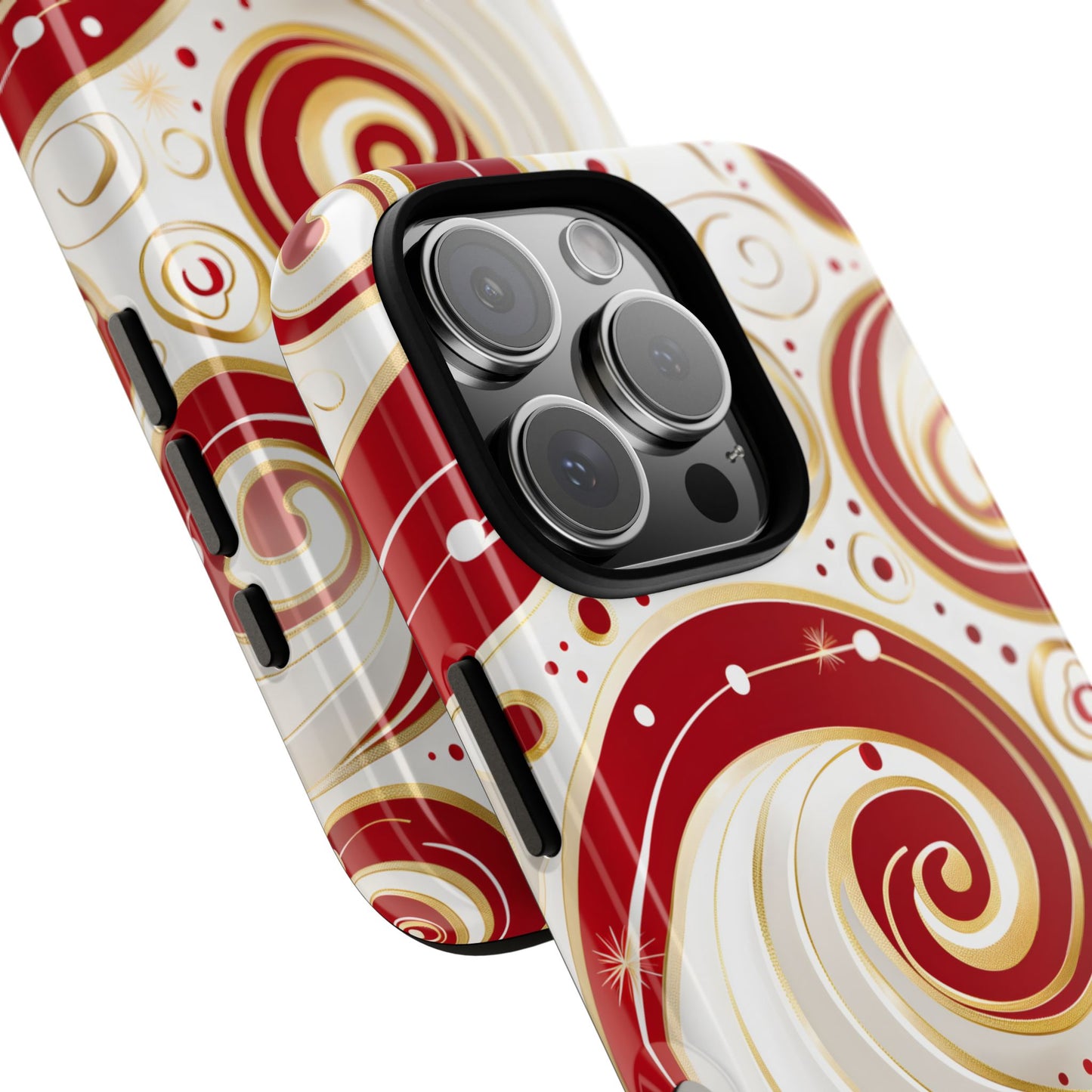 Golden Candy Swirl – Tough Glossy iPhone Case
