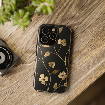 Golden Elegance – Tough Glossy iPhone Case