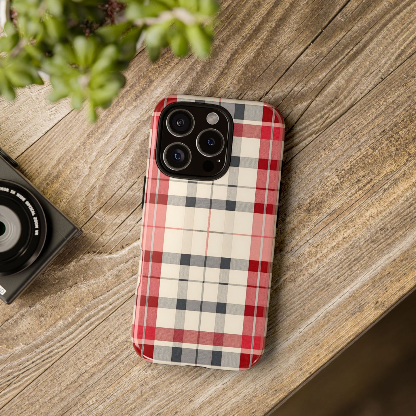 Winter Tartan Classic – Tough Glossy iPhone Case