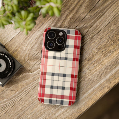 Winter Tartan Classic – Tough Glossy iPhone Case