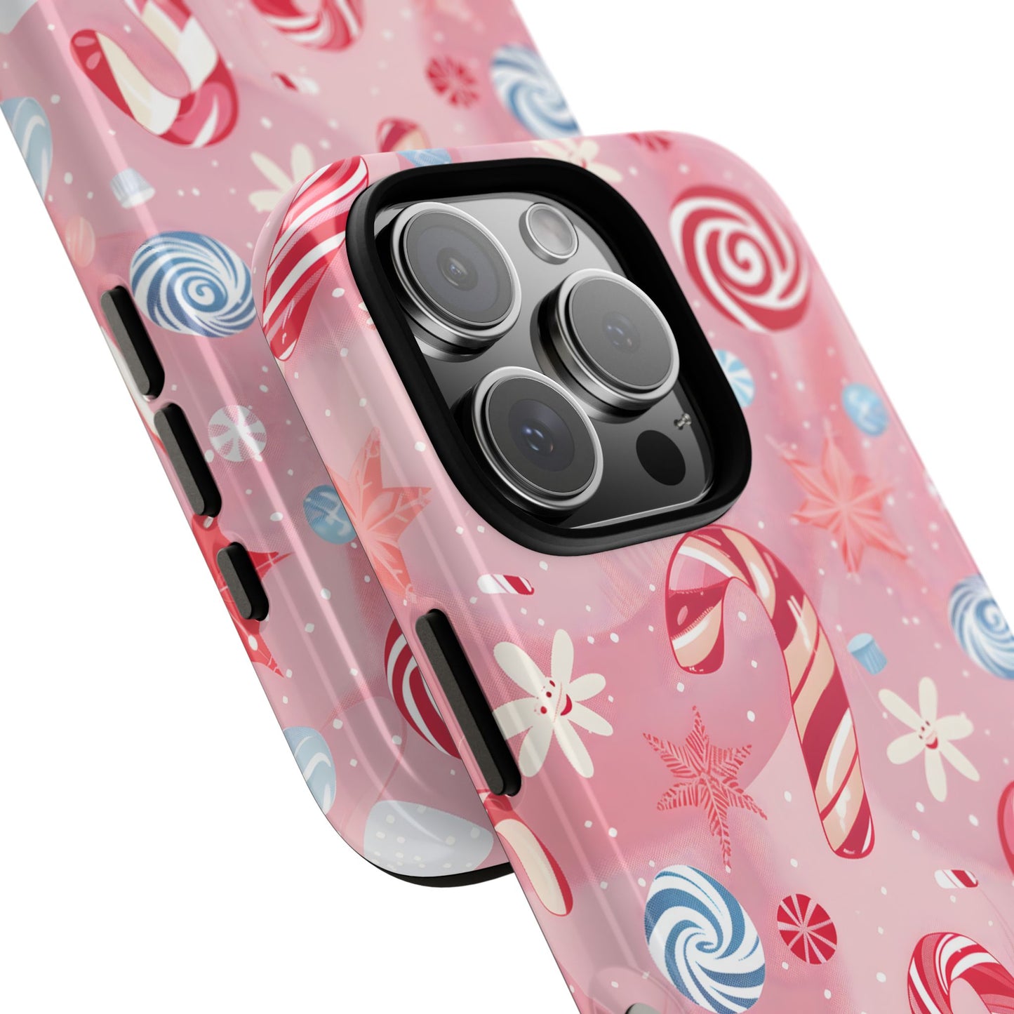 Candy Cane Swirl – Tough Glossy iPhone Case