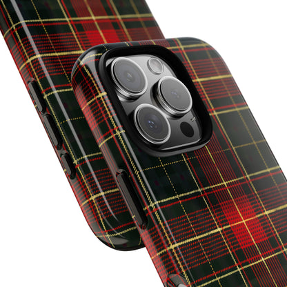 Classic Christmas Tartan – Tough Glossy iPhone Case