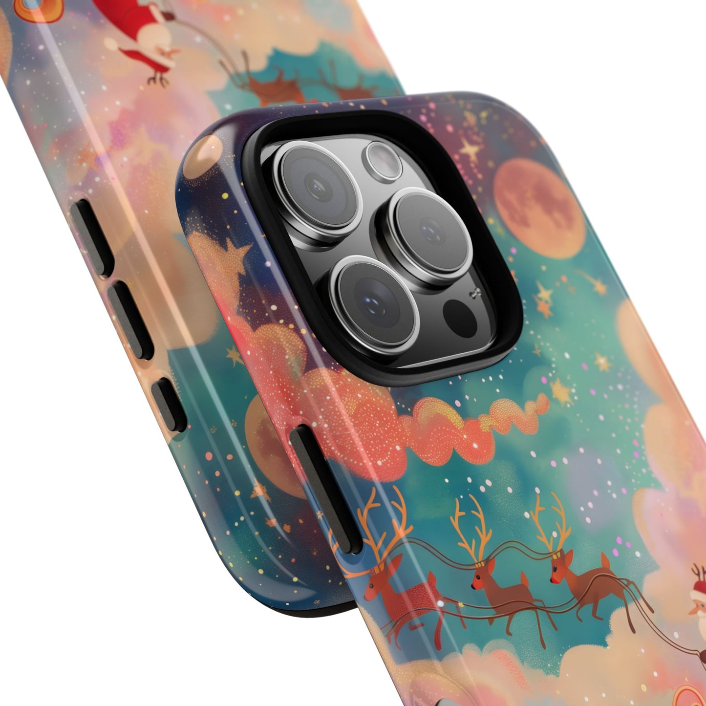 Starlit Santa Sky – Tough Glossy iPhone Case