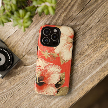 Golden Hibiscus – Tough Glossy iPhone Case