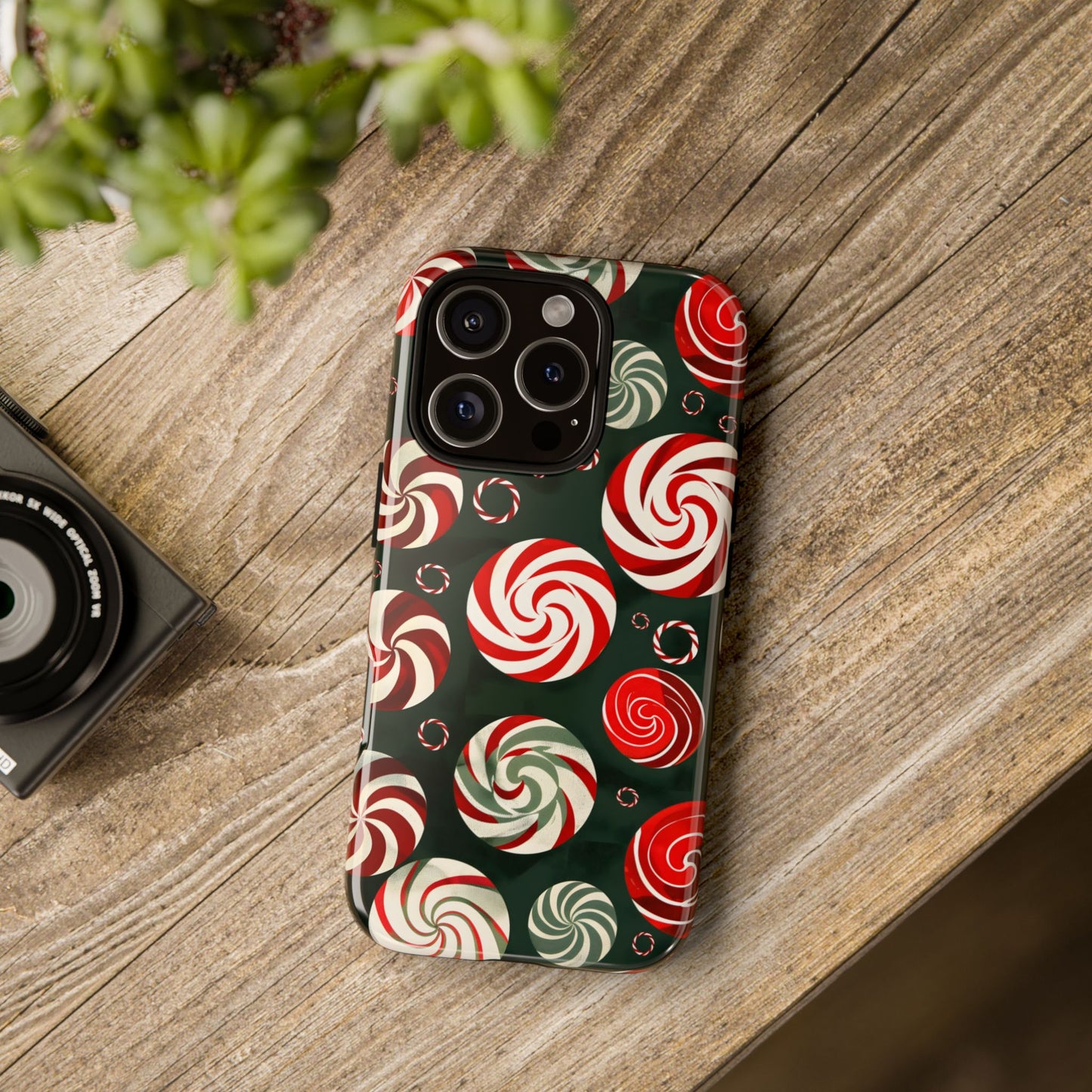 Peppermint Swirl Burst – Tough Glossy iPhone Case