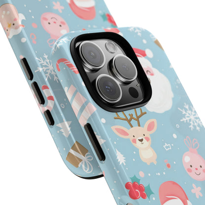 Pastel Santa Joy – Tough Glossy iPhone Case
