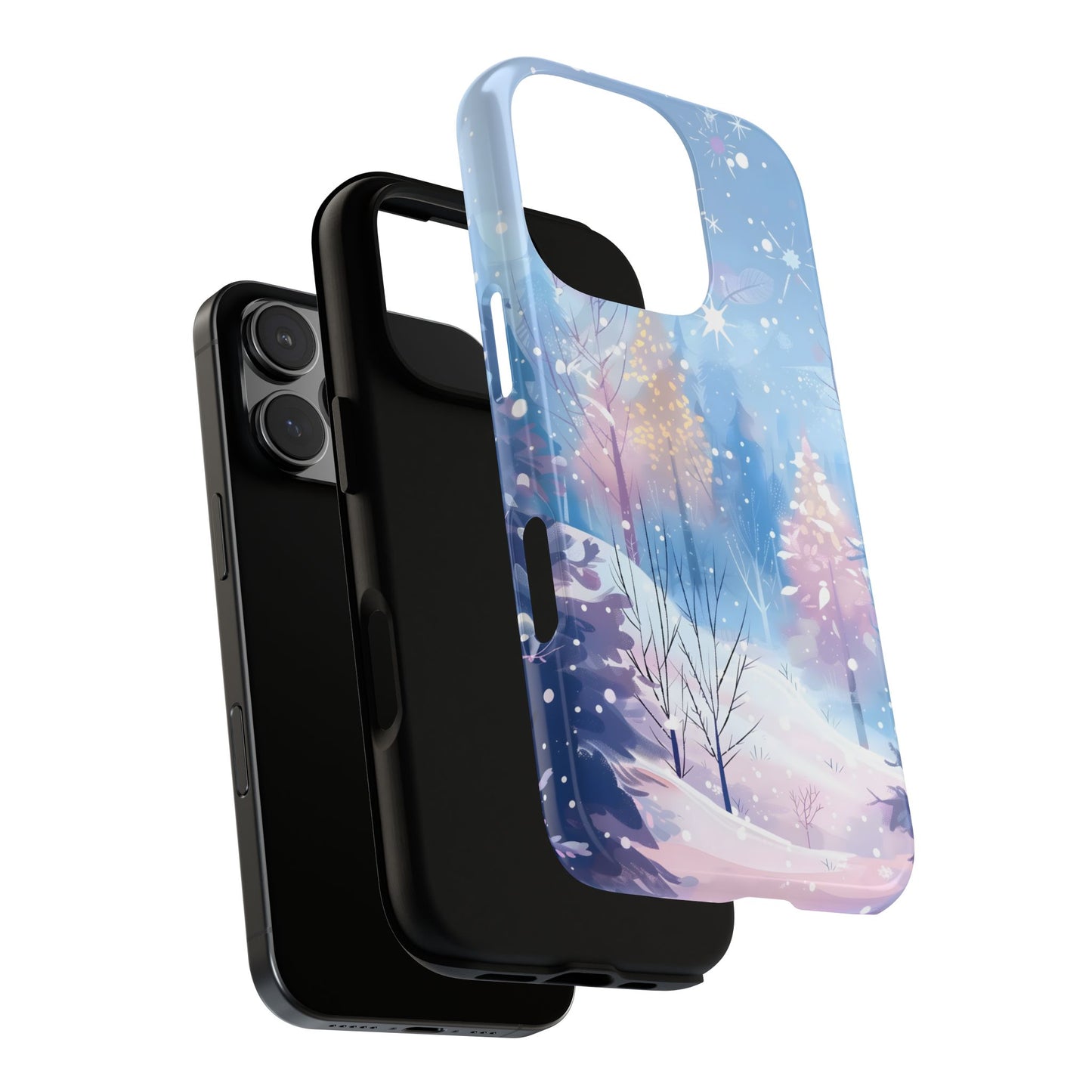 Frosted Winter Forest – Tough Glossy iPhone Case