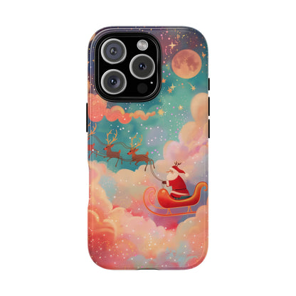 Starlit Santa Sky – Tough Glossy iPhone Case