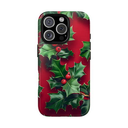 Holly Berry Bloom – Tough Glossy iPhone Case