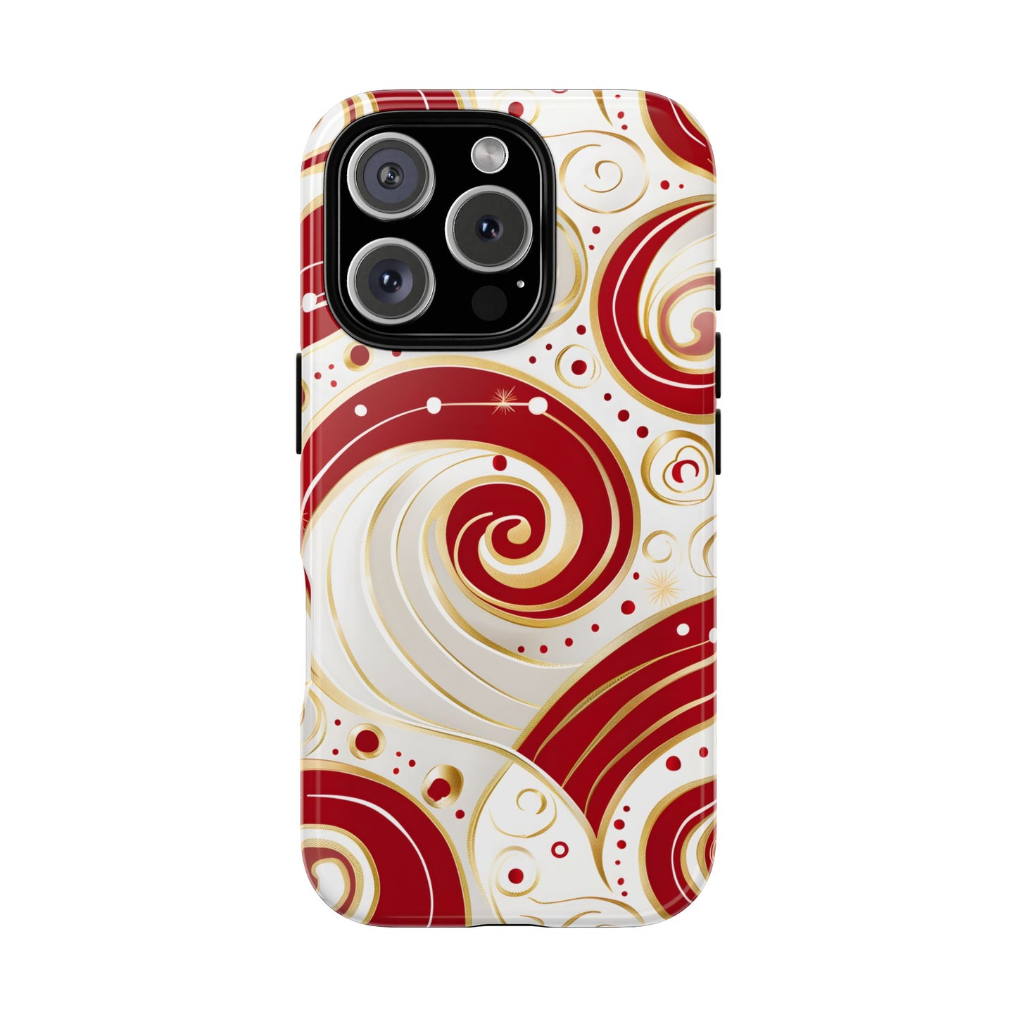 Golden Candy Swirl – Tough Glossy iPhone Case