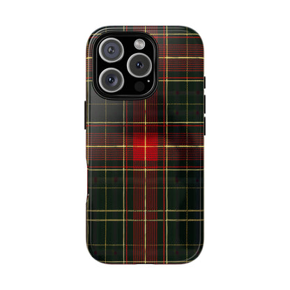 Classic Christmas Tartan – Tough Glossy iPhone Case
