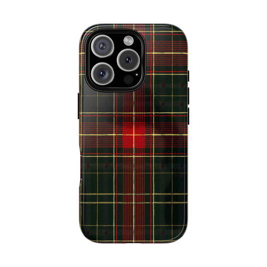 Classic Christmas Tartan – Tough Glossy iPhone Case